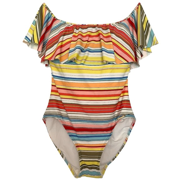VINCE CAMUTO Off Shoulder One Piece Swim Suit - Picture 1 of 3
